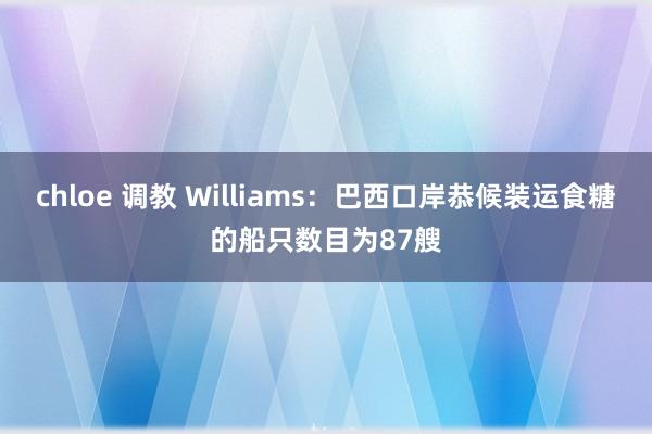 chloe 调教 Williams：巴西口岸恭候装运食糖的船只数目为87艘