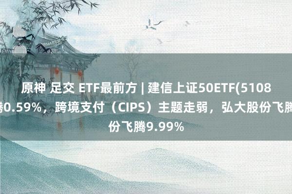 原神 足交 ETF最前方 | 建信上证50ETF(510800)飞腾0.59%，跨境支付（CIPS）主题走弱，弘大股份飞腾9.99%